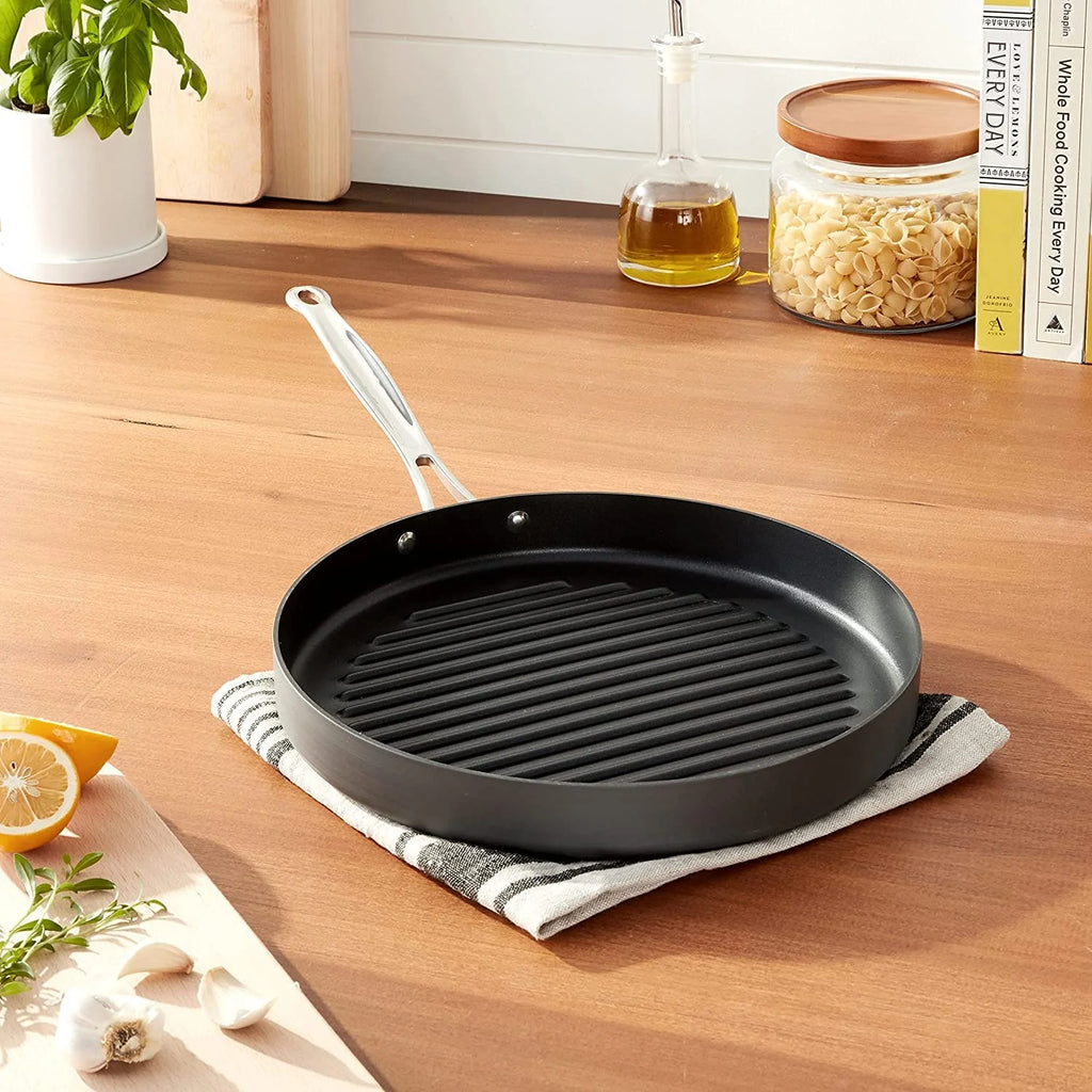 12-Inch Nonstick Hard-Anodized Round Grill Pan G154224