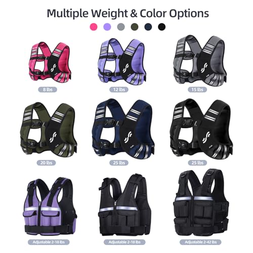 8lbs Weighted Vest with Reflective Stripe W66202