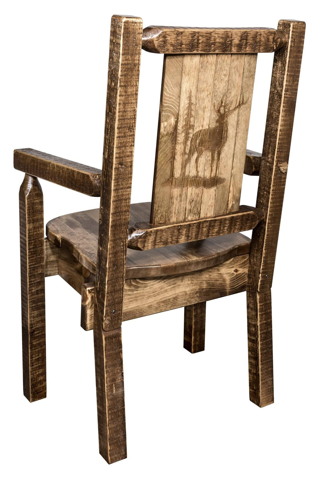 Captain's Chair with Laser Engraved Elk Design X573984