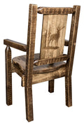 Captain's Chair with Laser Engraved Elk Design X573984
