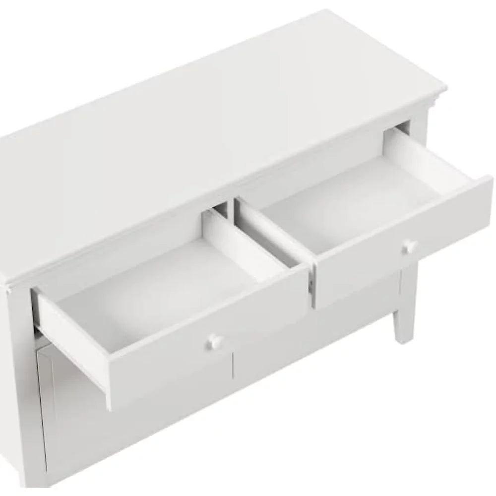 White Solid Wood Cabinet with Large Storage Space R24722