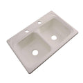 33 in. Double Bowl Kitchen Sink in Fawn Beige D84825