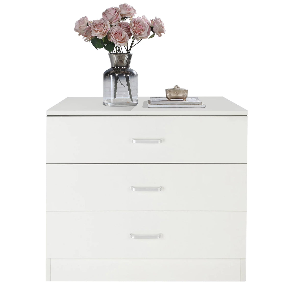 White 4 Drawer Wood Dresser X156