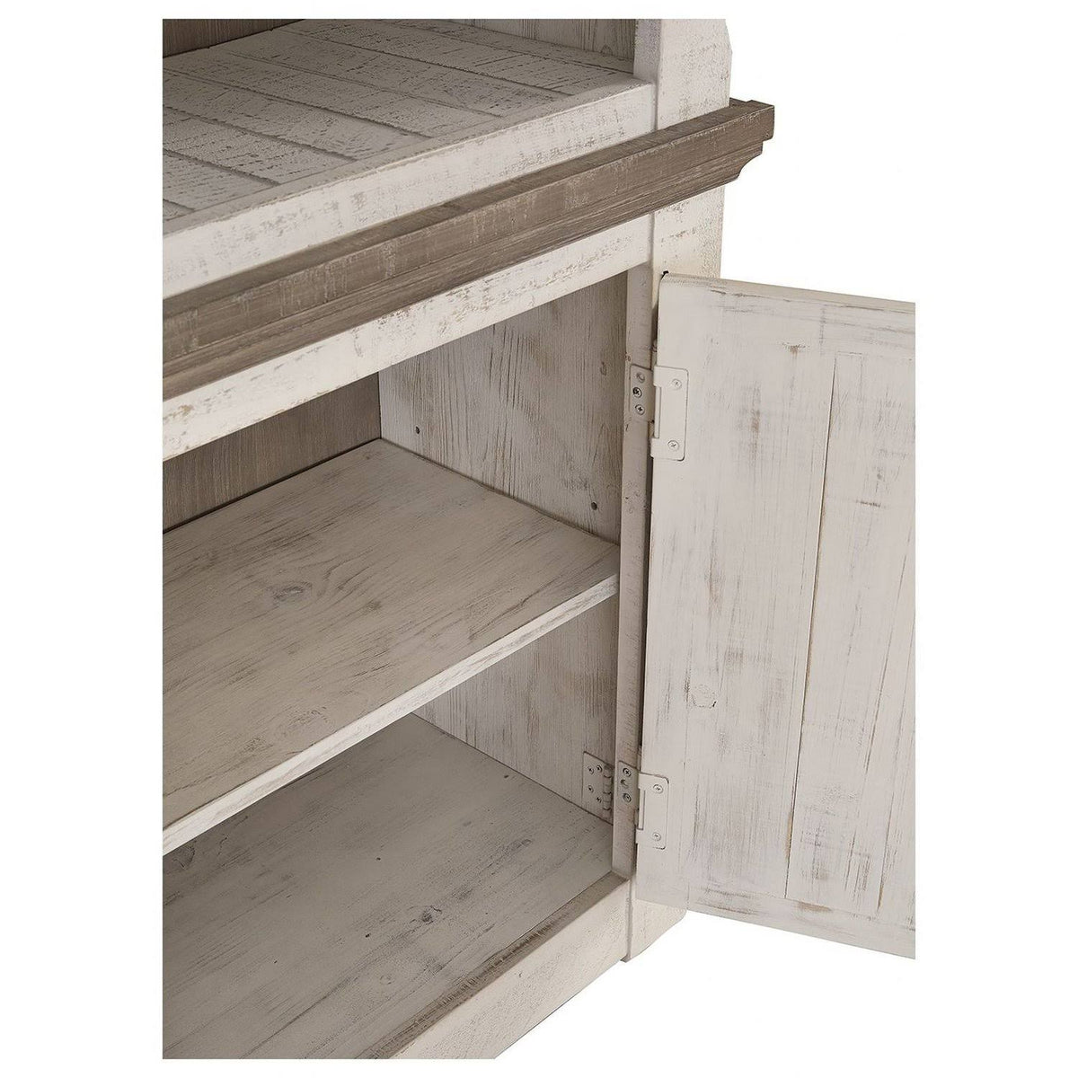 Wooden Right Pier Cabinet with 1 Door and 2 Shelves V36994