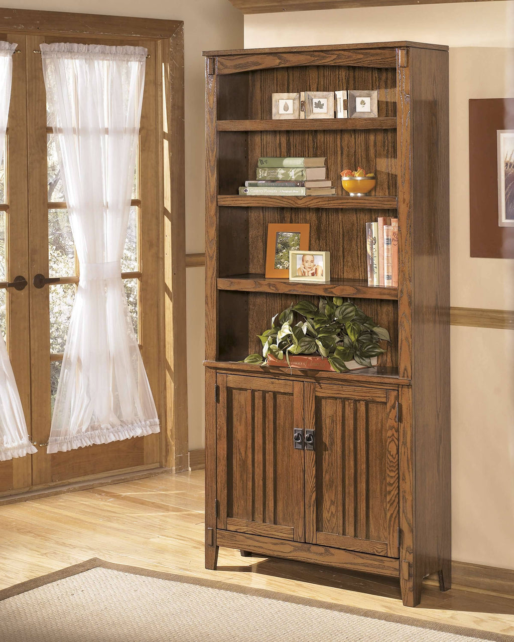 Brown Large Door Bookcase N235