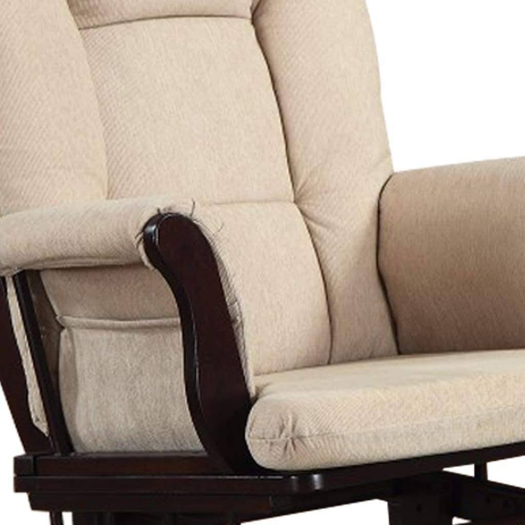Beige Glider with Ottoman Z402