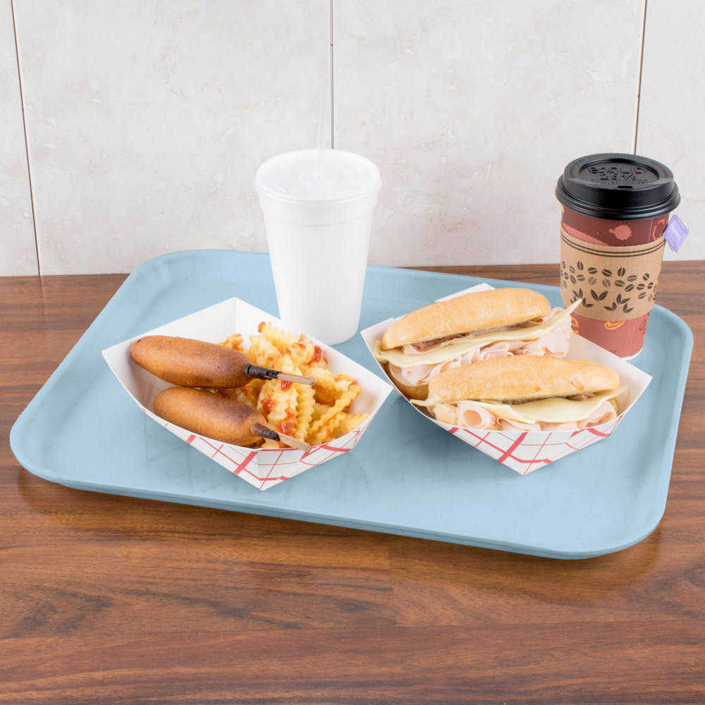 Ice Blue Fiberglass Cafeteria Tray L3550