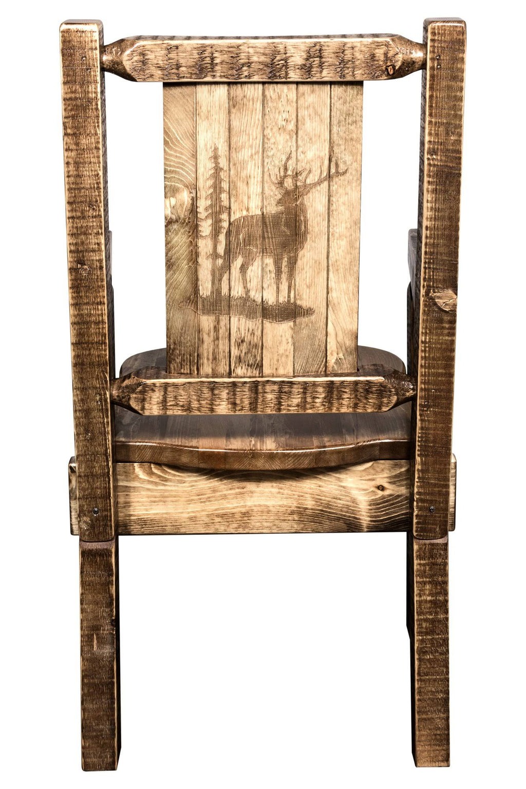 Captain's Chair with Laser Engraved Elk Design X573984