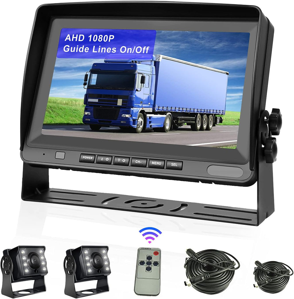 Backup Camera with Monitor Kit 8 LCD IP69 Waterproof Night Vision Y580