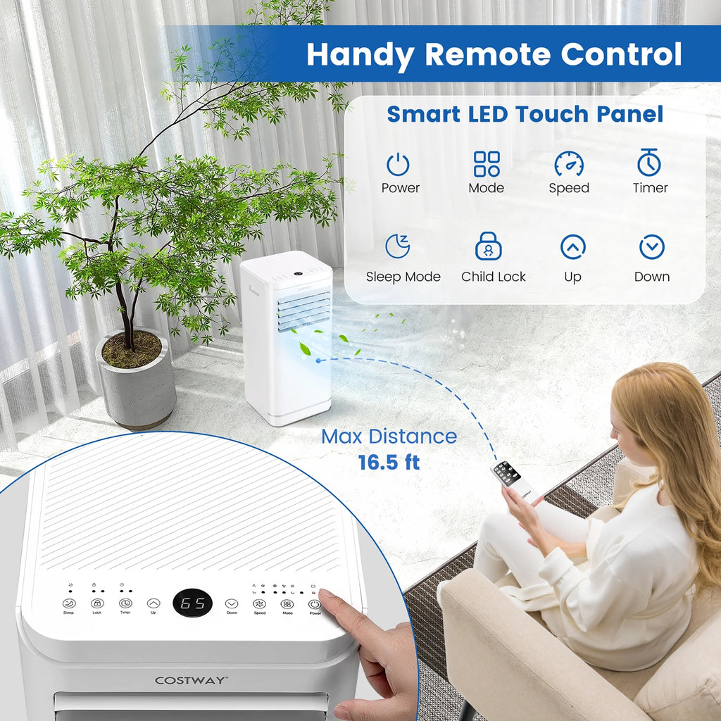 8000 BTU Portable Air Conditioner with Dehumidifier M90280