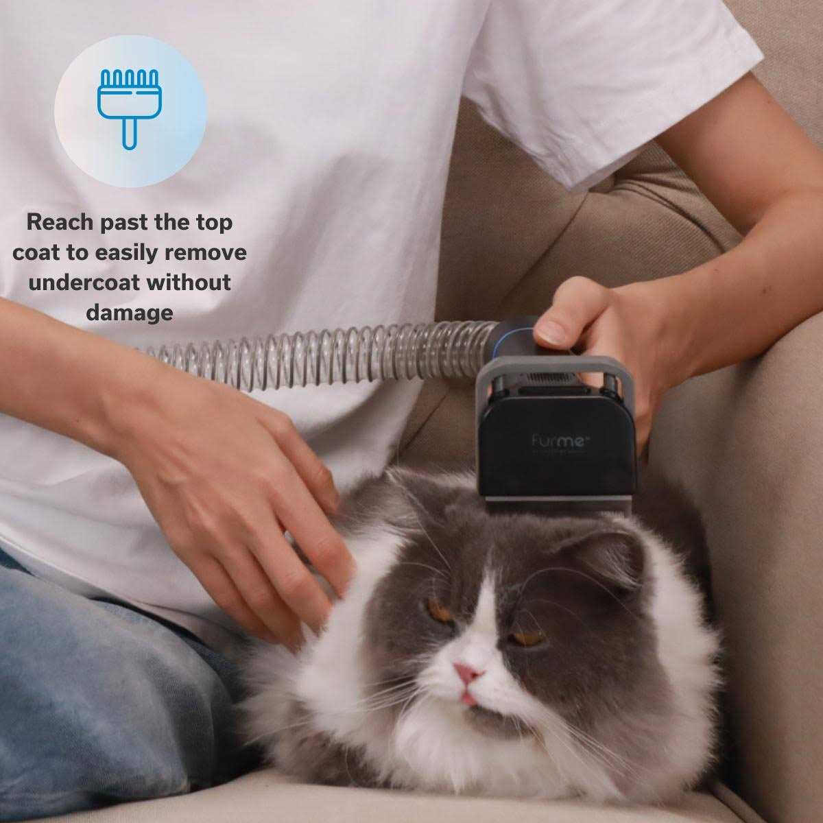 Pet Grooming Vacuum Kit, 5 Pet Grooming Tools Y67428