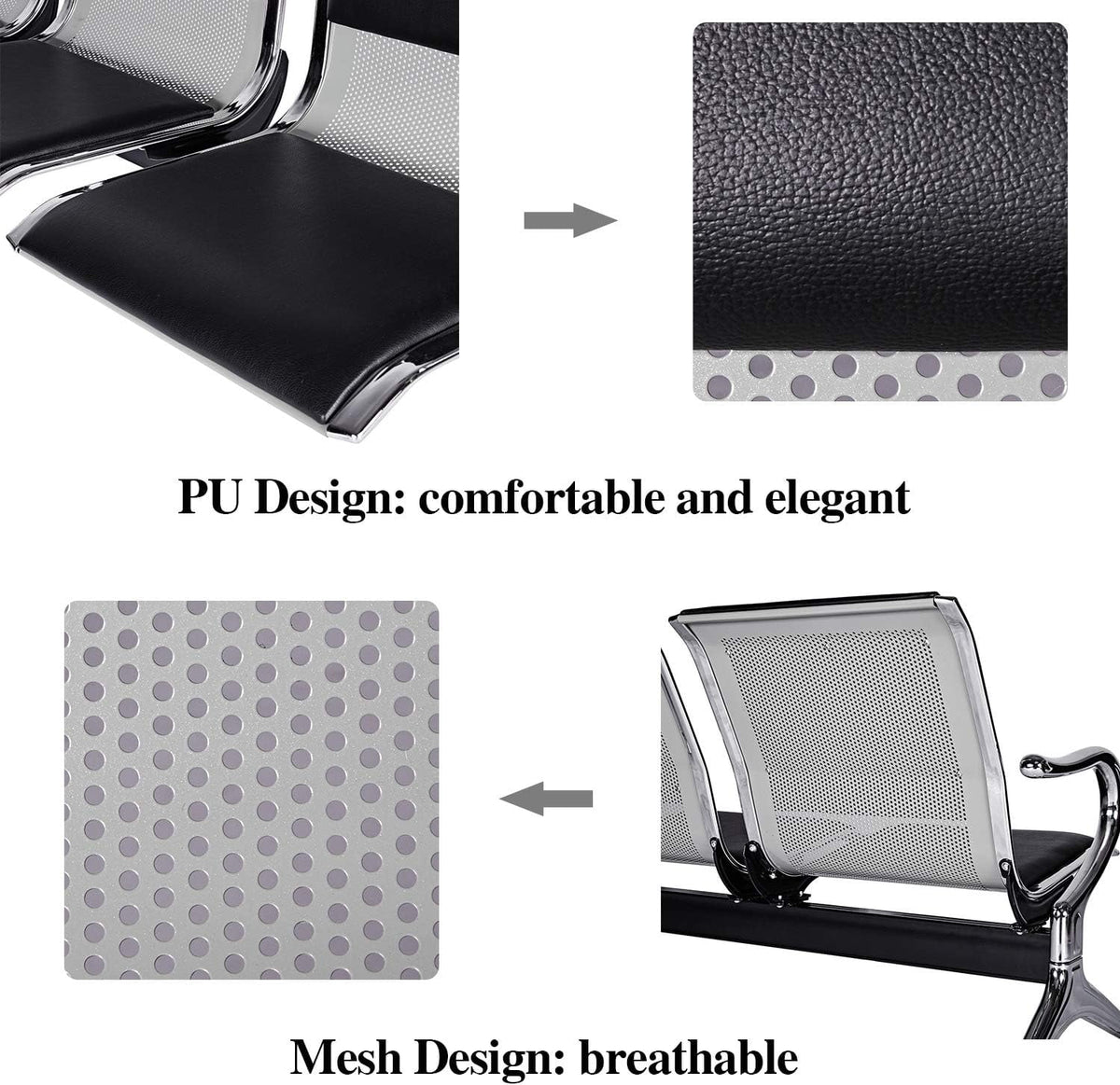 Heavy Duty PU Leather Guest Chairs Q77216