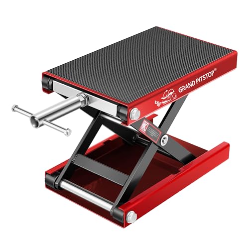 Motorcycle Powersports Stand Lift Scissor Jack Steel 1100 LBS Capacity Red W9546