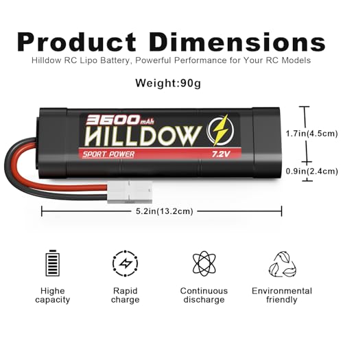 7.2V 3300mAh NiMH RC Battery 2 Packs S3856