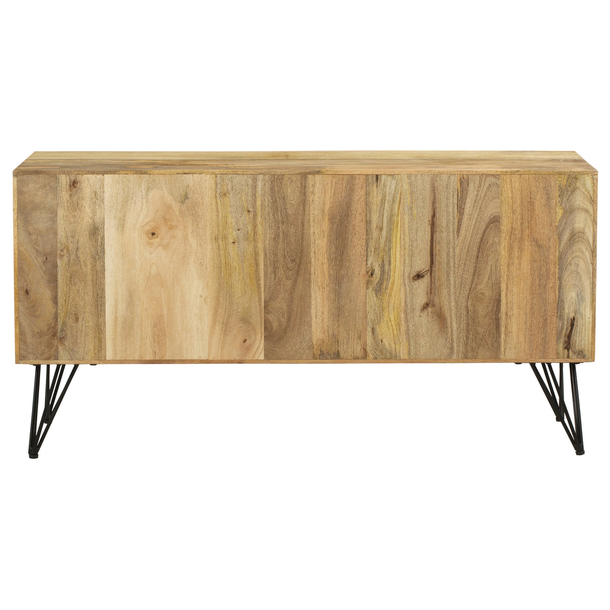 Oak Brown and Black TV Entertainment Unit with 2 Doors K1257