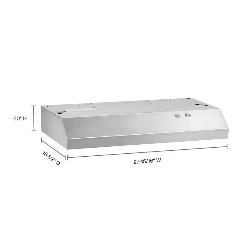 30 in. Stainless Steel Under Cabinet Range Hood with LED Light K8508