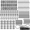 326 Pieces Viking Beard Beads Alloy Hair Tube Loose Beads A7081
