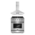 2 Piece Gas Range and Range Hood Kitchen Appliance Bundle B12316