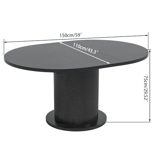 Round Dining Table for 2 with Wood Strip Base E646353