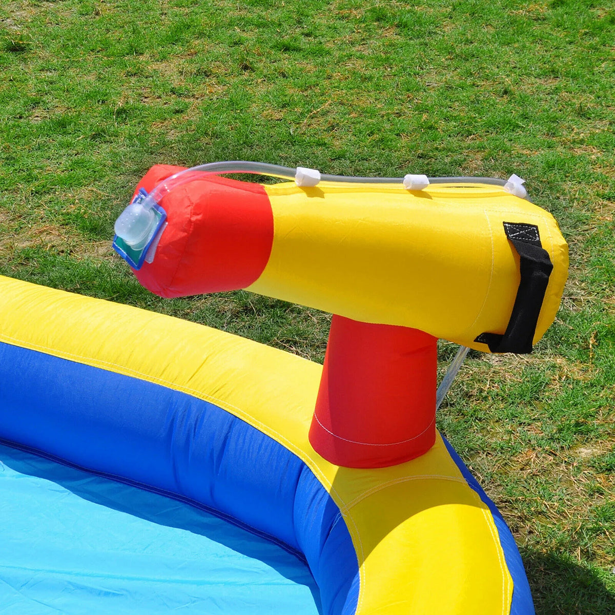 Inflatable Water Slide Bounce House with Pool, Basketball Hoop, Air Blower N65039