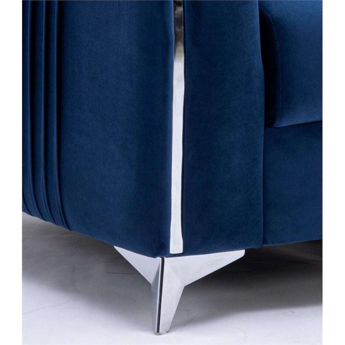 Blue Velvet Upholstered Wooden Frame Chair L2252
