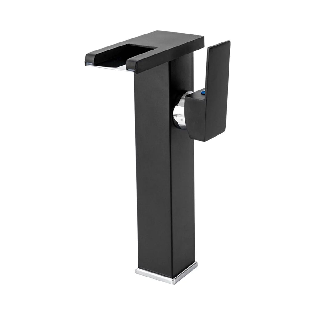 Waterfall Single-Handle Vessel Sink Faucet with LED Light O7598