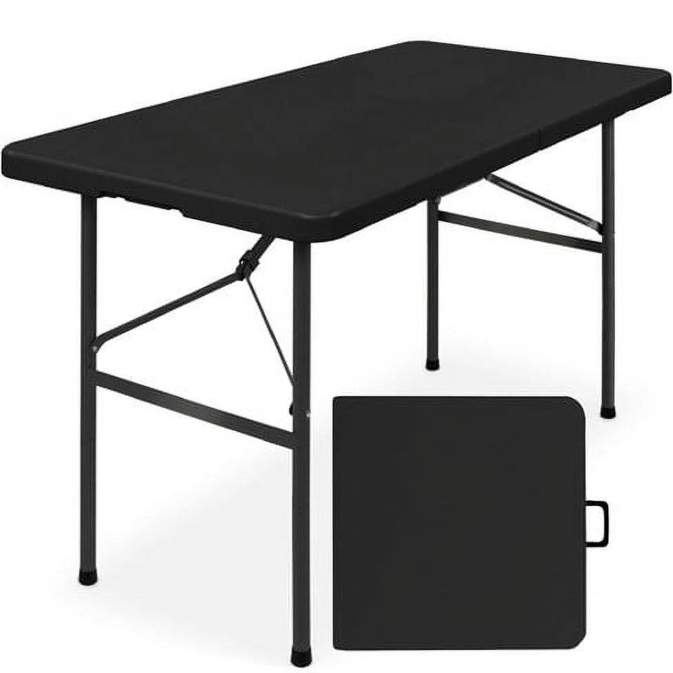 Black 4ft Portable Folding Plastic Table C1570