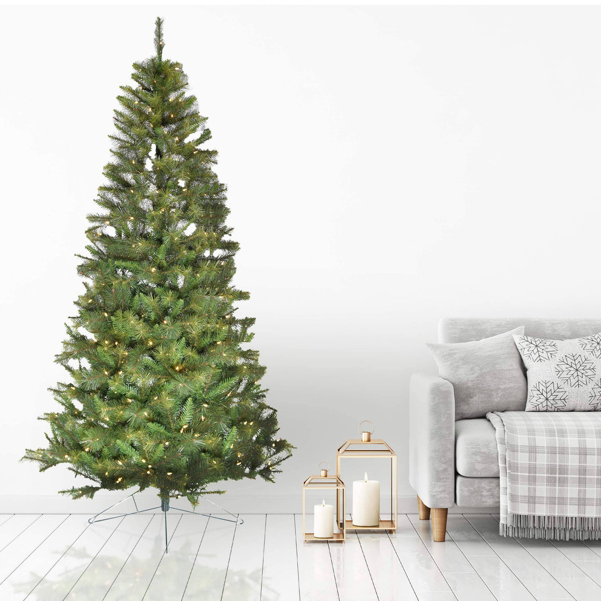 90 inch Half Tree with Warm White LED H675906
