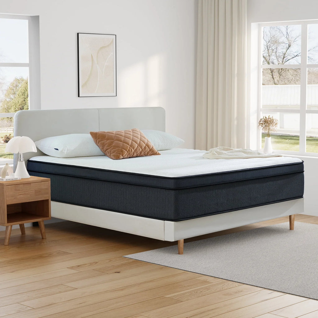 King 12 inch Hybrid Medium Plush Innerspring Mattress in a Box J329
