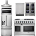 48 in. Gas Range, Range Hood, Refrigerator, Dishwasher, Wine Cooler, Microwave Y3688