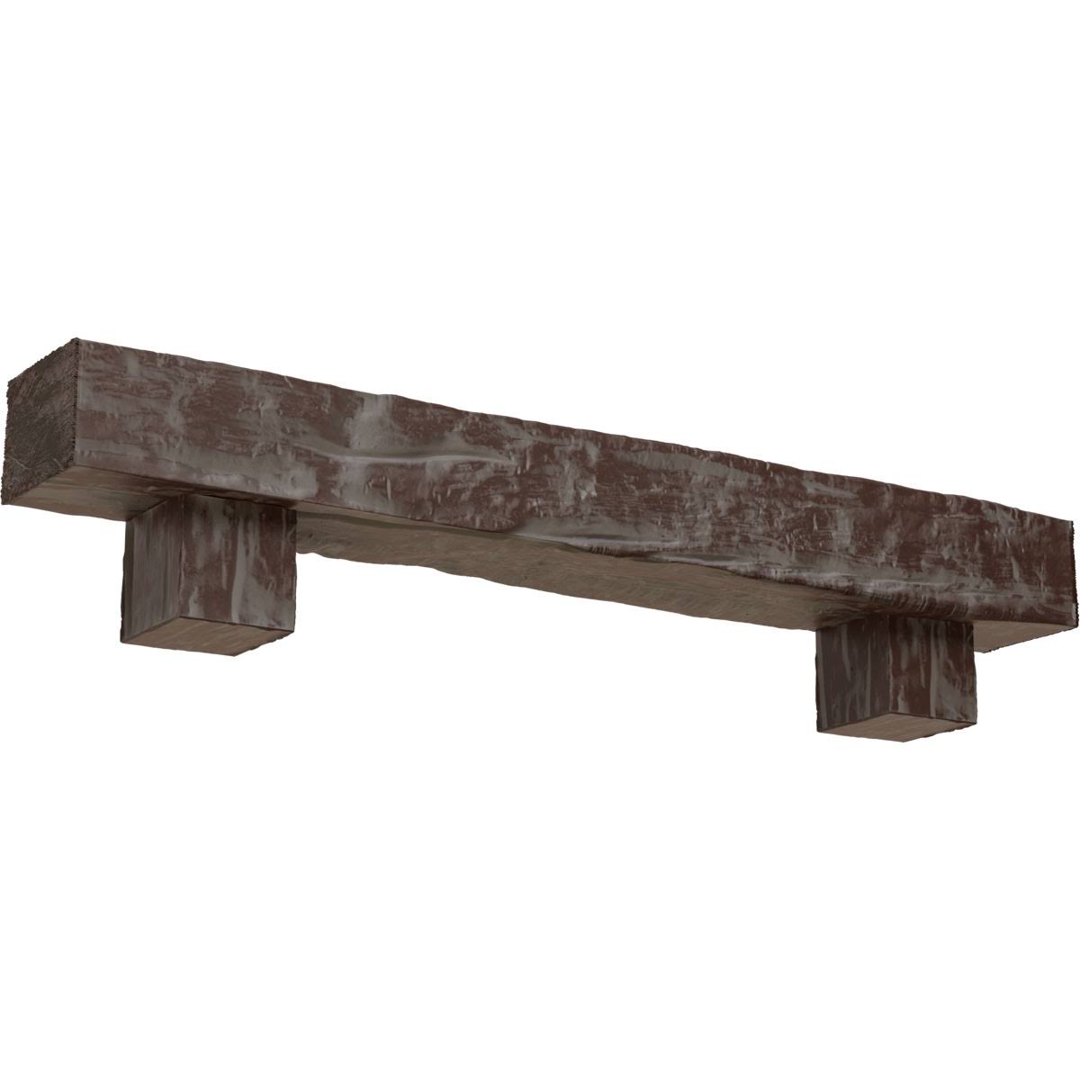 Faux Wood Fireplace Mantel Kit with Corbels O670