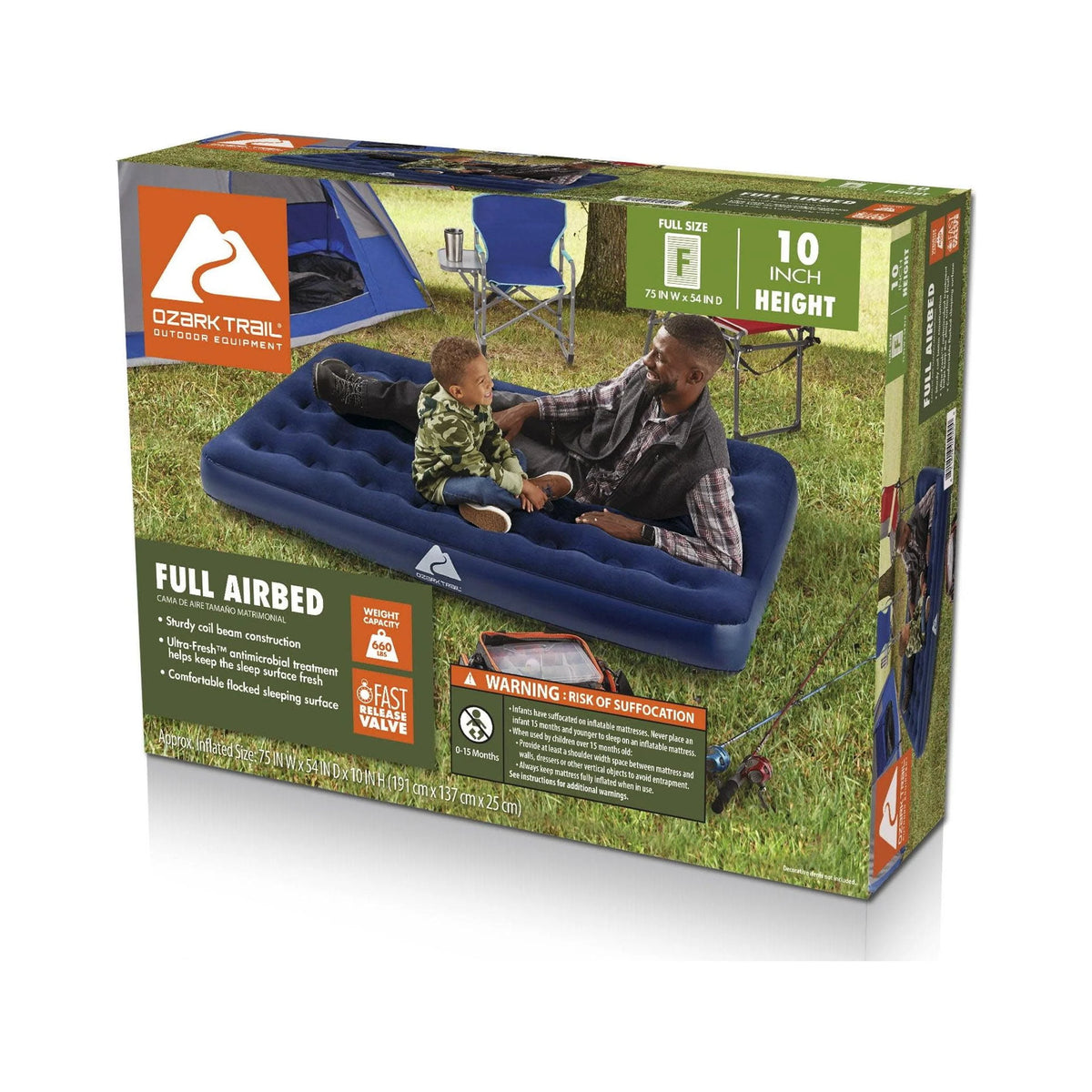 Air Mattress Queen 10 with Antimicrobial Coating G53796