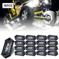 White 16Pods LED Rock Lights IP68 Waterproof E738