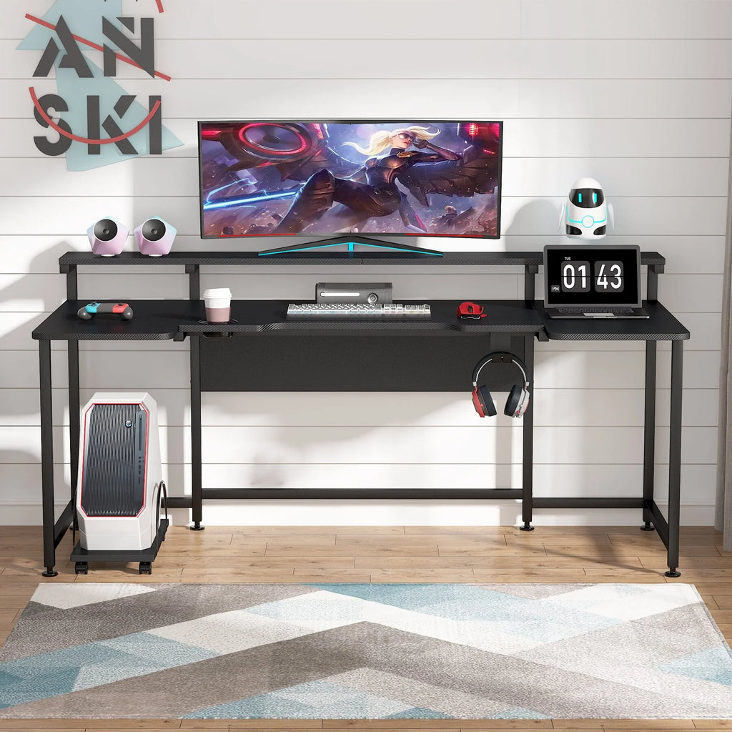U Shaped Computer Desk with Hutch Z484