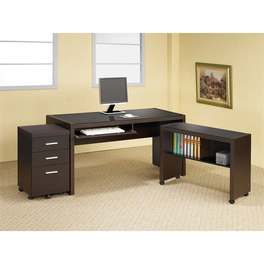 3 Piece Office Chair Writing Desk and Mobile File Cabinet O368