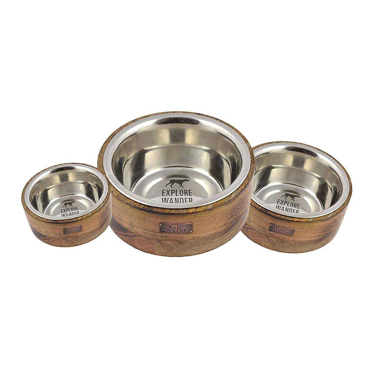 Wood Dog Bowl Y391754