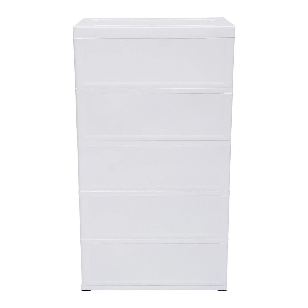 5 Plastic Drawers Dresser with Wheels Gradient Blue X51748