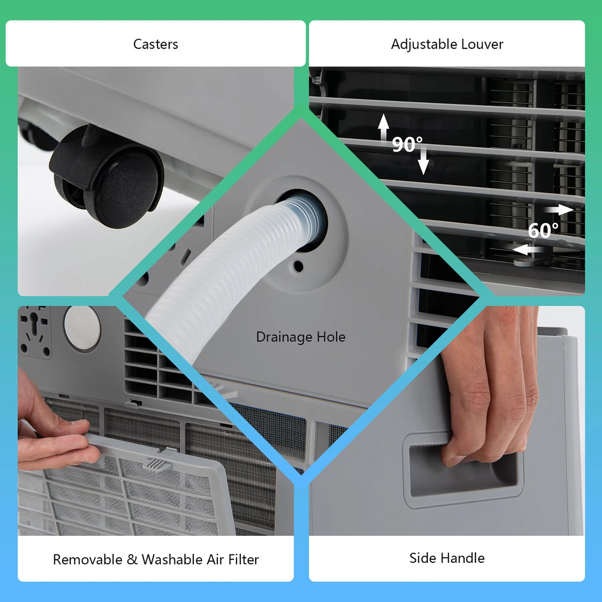 6000 BTU Portable Air Conditioner White Q10661