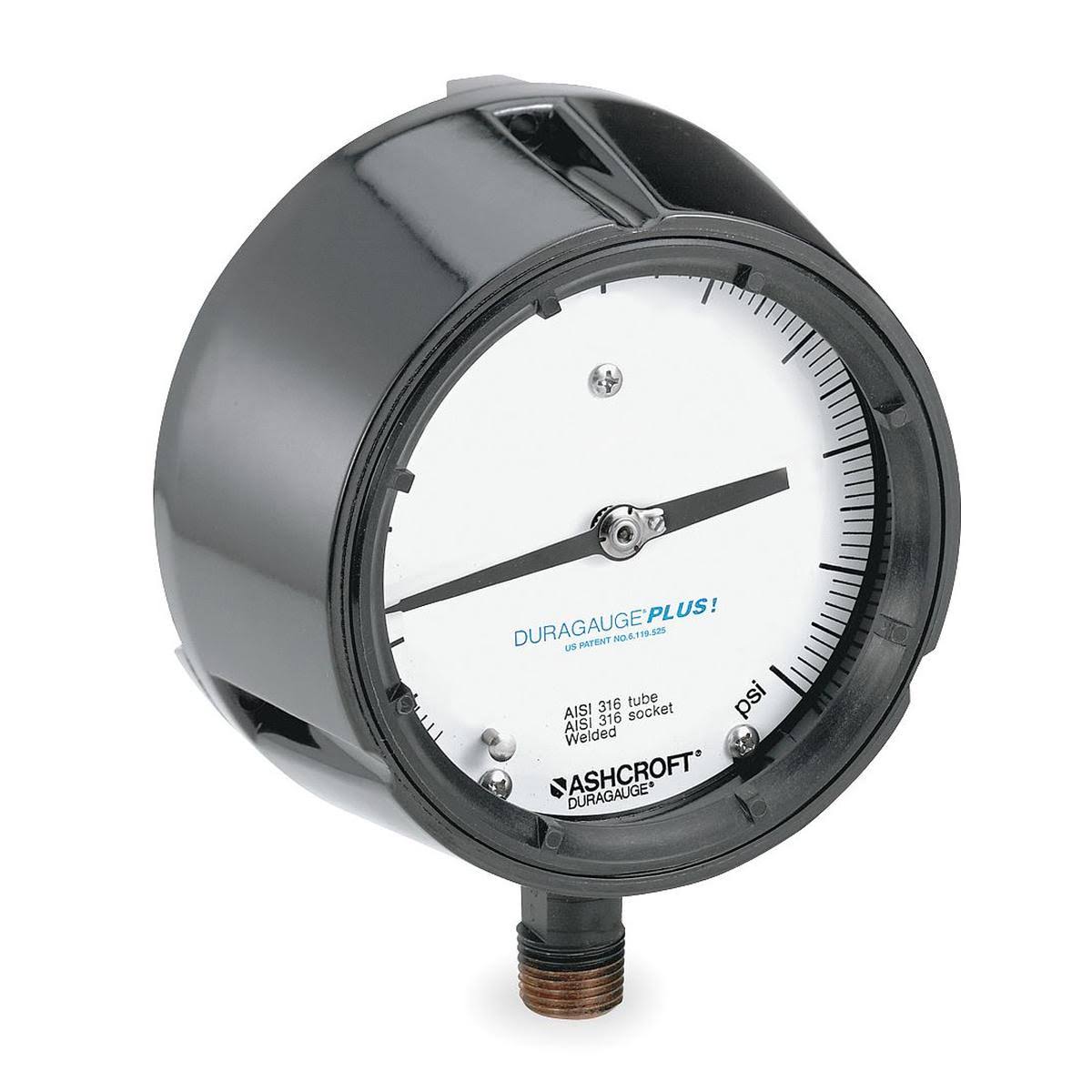 Pressure Gauge, 0 to 3000 psi, 4-1/2in C308