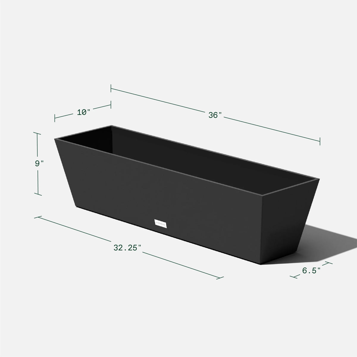 36" Plastic Planter 2-Pack Black M460