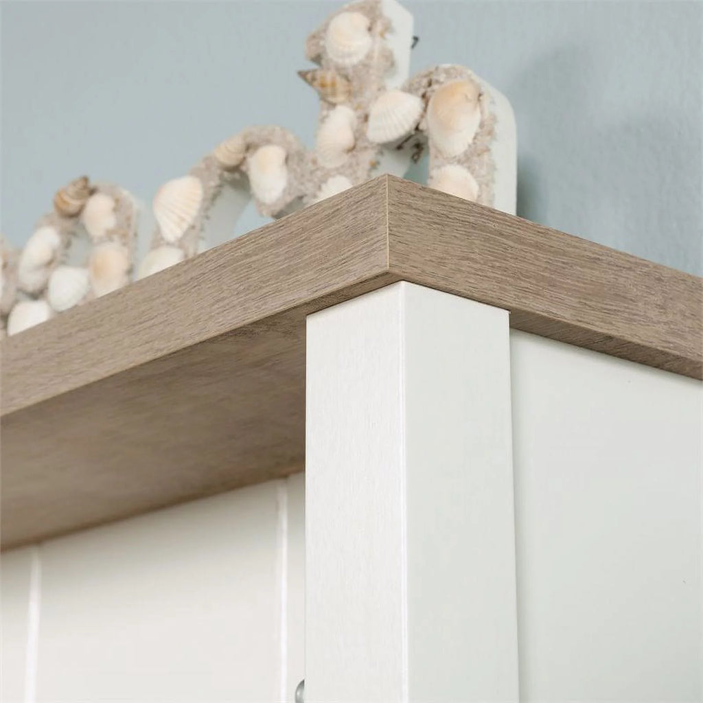 Soft White Entryway Bench with Storage S32335