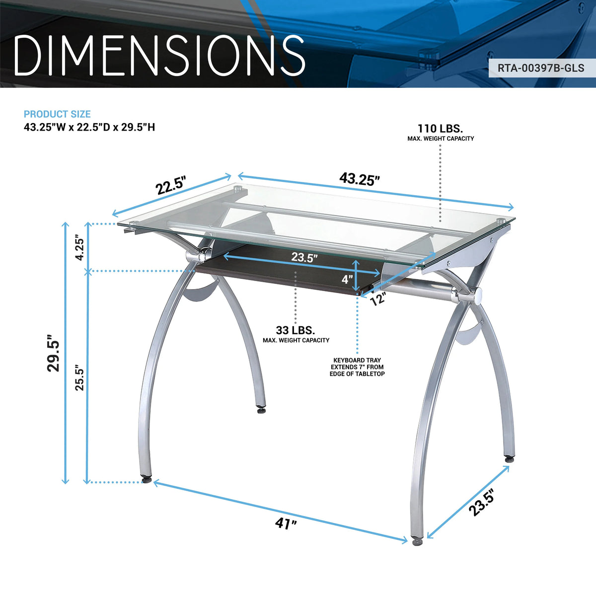 Desk with Pull Out Keyboard Panel U9364