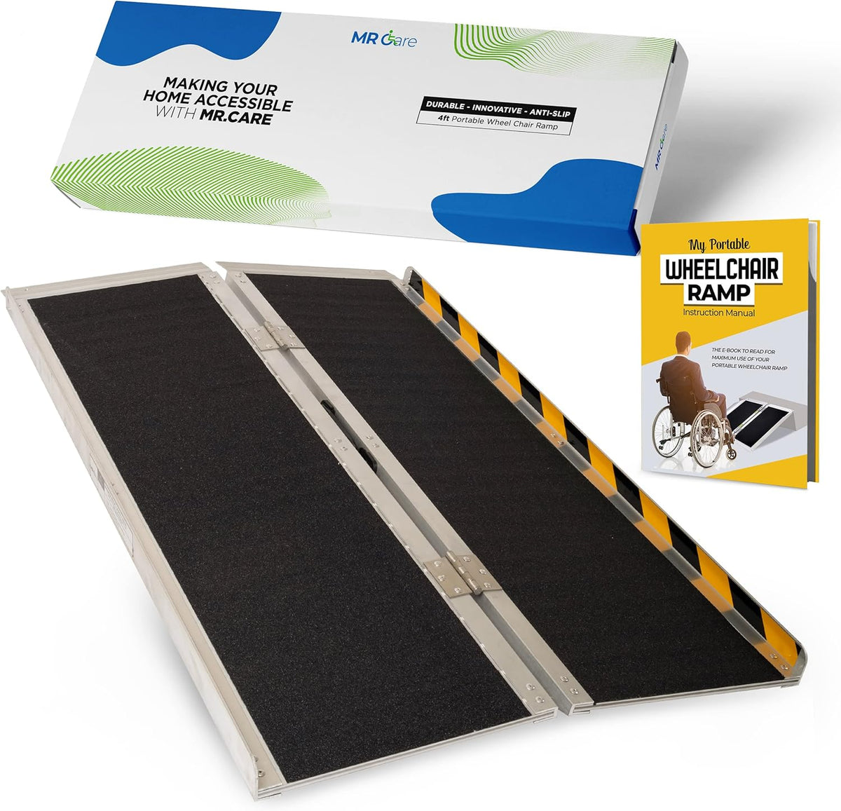 Portable Lightweight Foldable Wheelchair Ramp with Handle 6FT Z474705