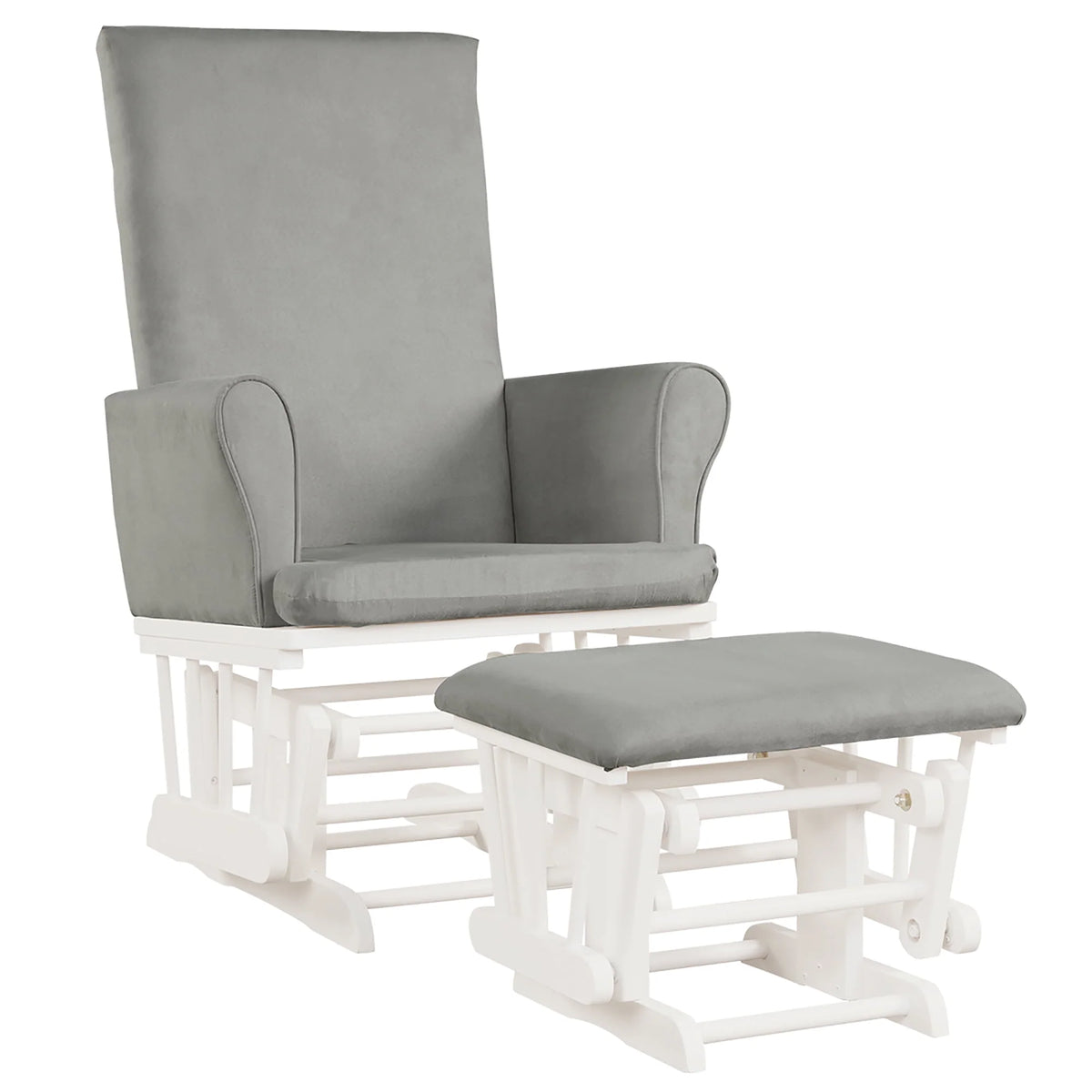 Pink Rocking Chair and Ottoman Set with Cushion L359