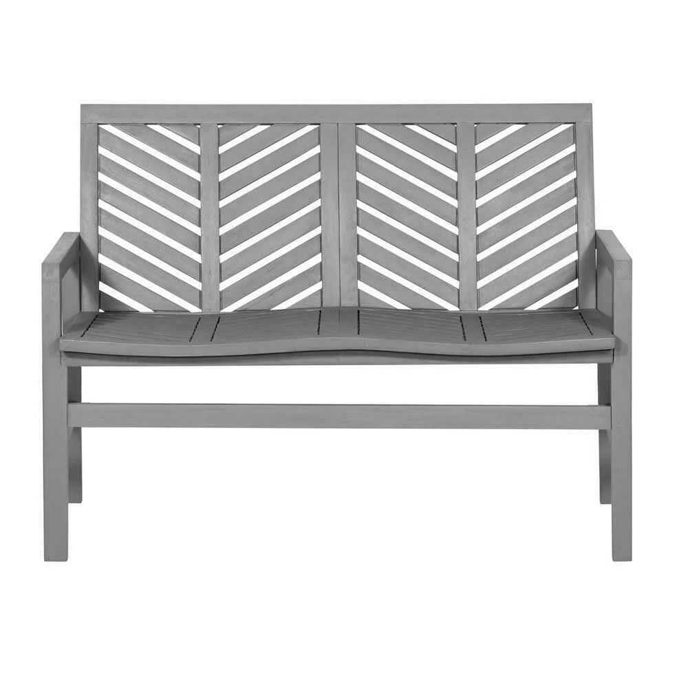 Grey Wash Acacia Wood Outdoor Loveseat M61946