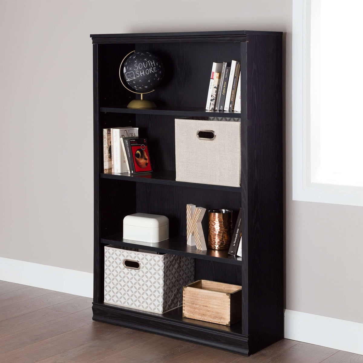 Black Oak 4 Shelf Bookcase S947716