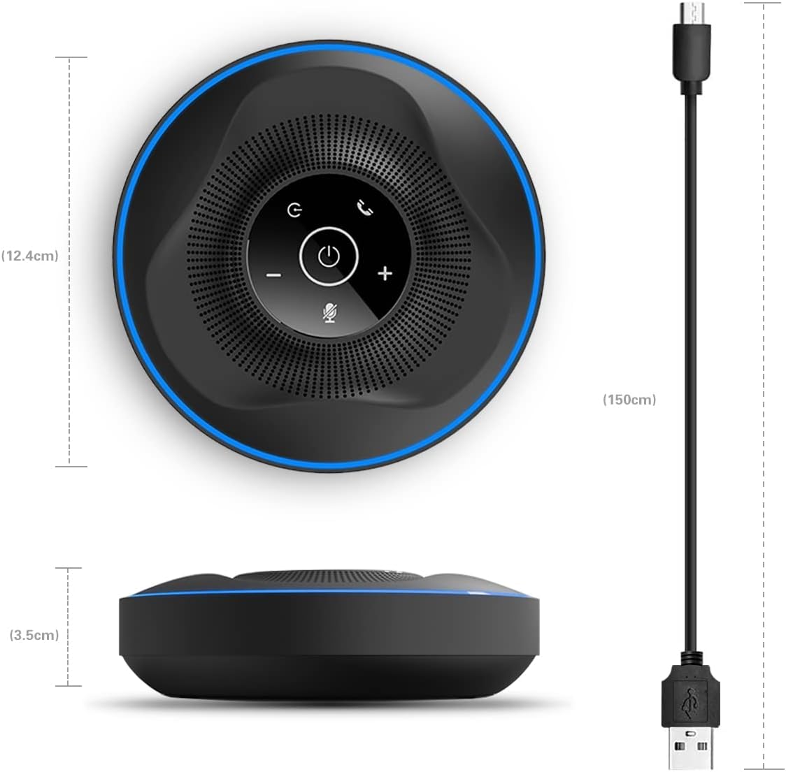 Bluetooth Speakerphone with 4 AI Noise Cancellation Mics X957