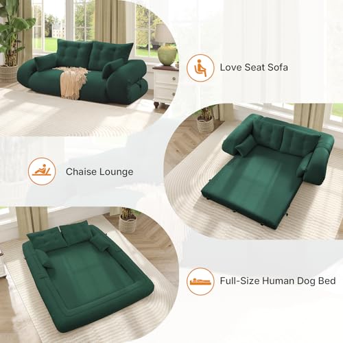 3-in-1 Convertible Sleeper Sofa Bed Couch K459