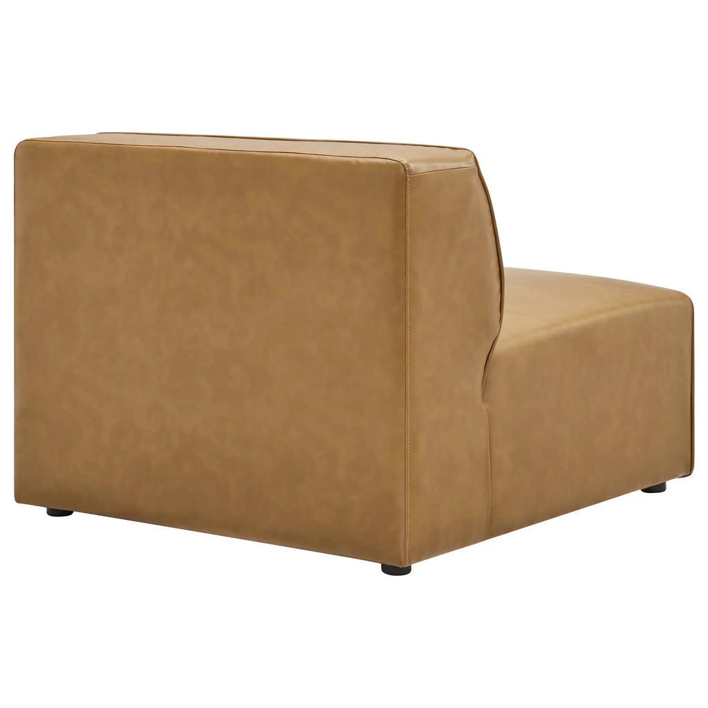 Tan Vegan Leather 7-Piece Sectional Sofa A794318