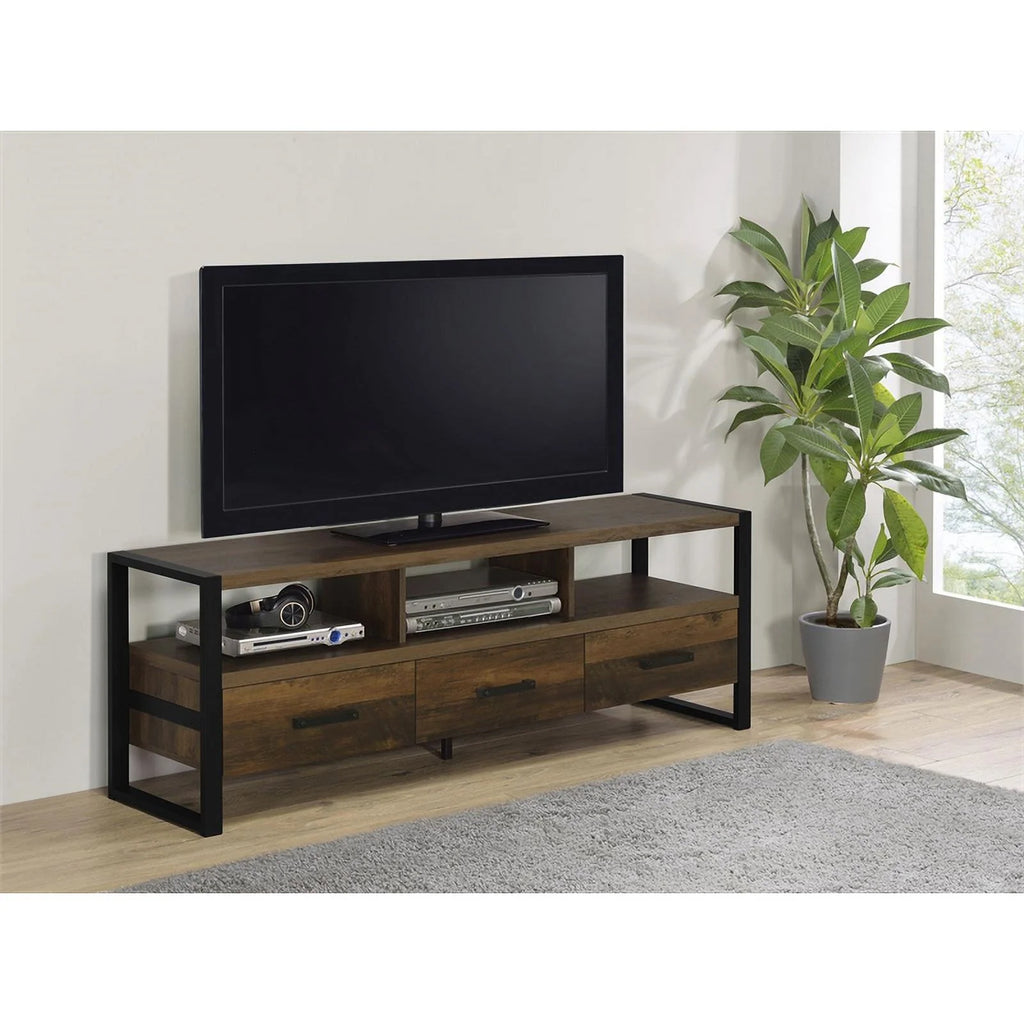 2-Drawer Farmhouse Wood TV Stand M375